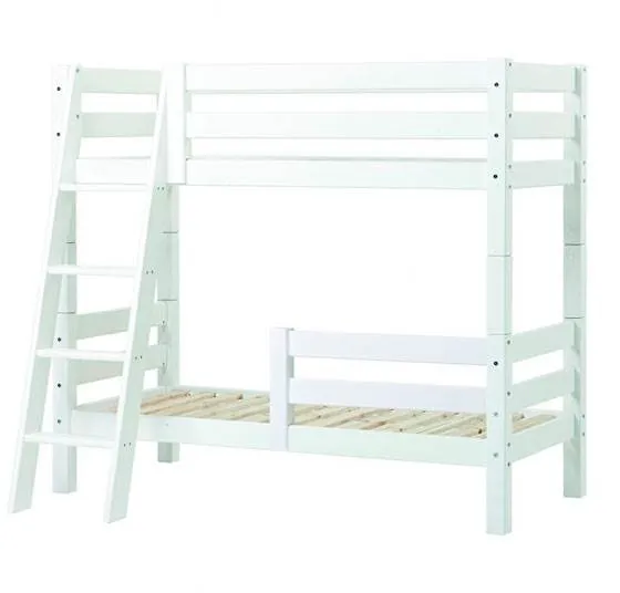 Hoppekids ECO Luxury køyeseng med sengehest og skrå stige - 70x160 cm